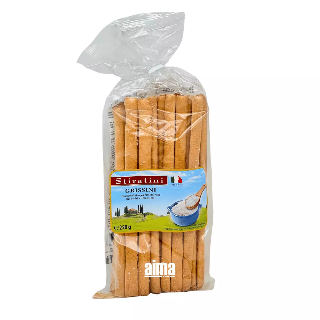 Stiratini Grissini - Brotgebäckstangen mit Meersalz 250g