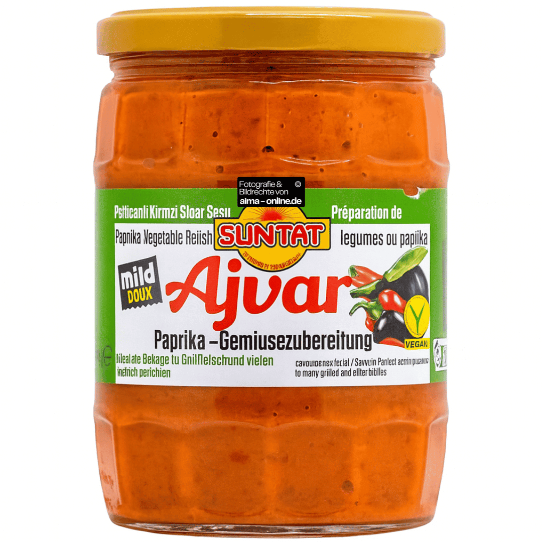Suntat - Auberginenpaste, Ajvar in Mild 535g