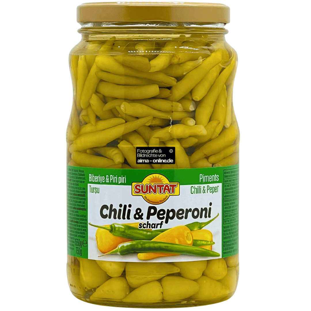Suntat - Chilli & Peperoni in scharf (Biberiye & Piri piri) 750g