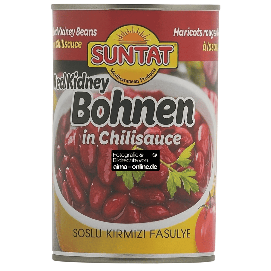 Suntat - Rote Kidney Bohnen in Chili Soße, Soslu Kirmizi Fasulye 400g