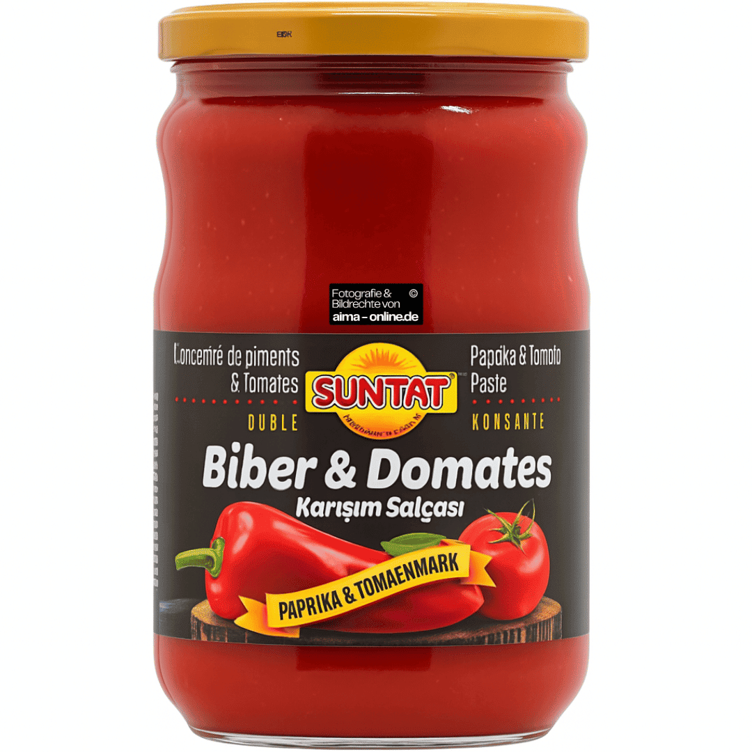 Suntat - Paprika- & Tomatenmark, Biber & Domates 650g