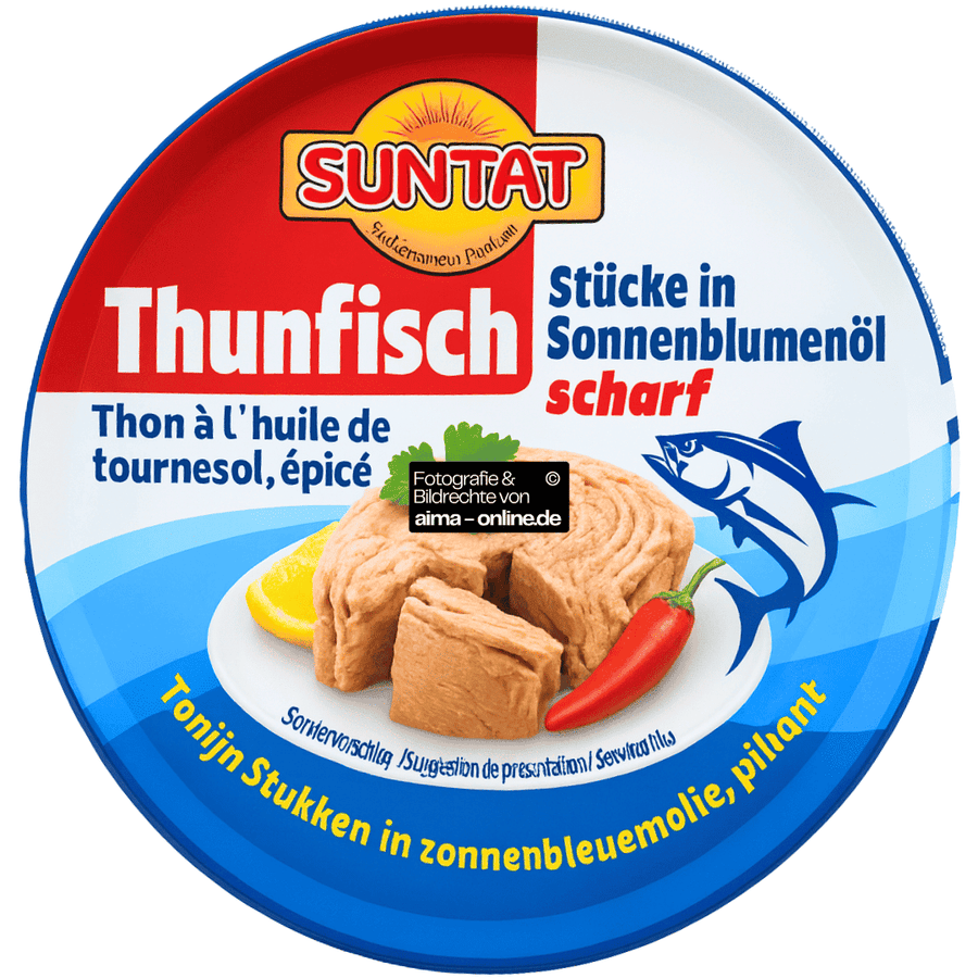 Suntat - Thunfisch Stücke in Sonnenblumenöl Scharf 160g
