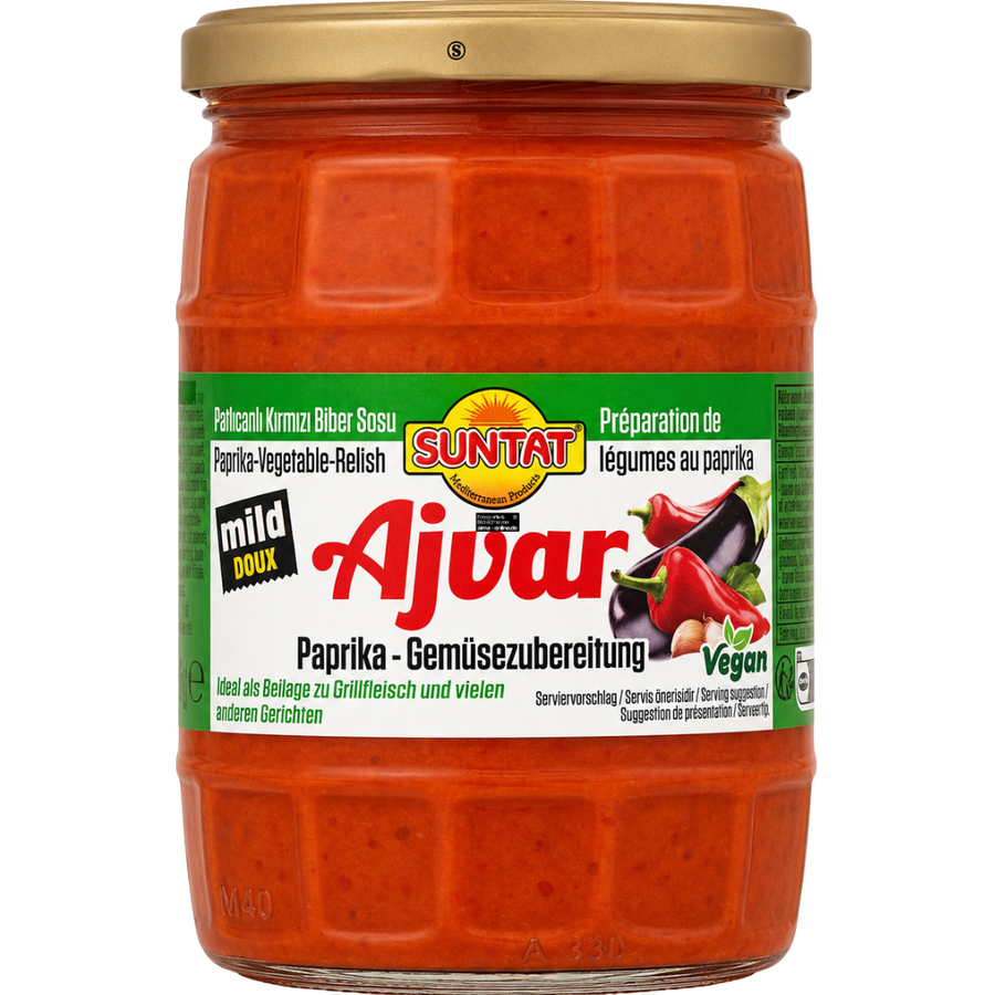 Suntat - Auberginenpaste, Ajvar in Mild 535g