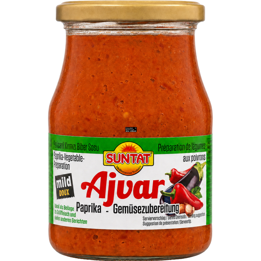 Suntat - Paprika- & Auberginenpaste in Mild 340g