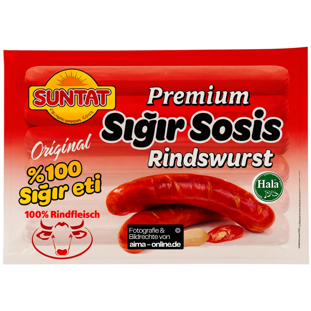 Suntat - Premium Original Rindswurst, Sigir Sosis 500g