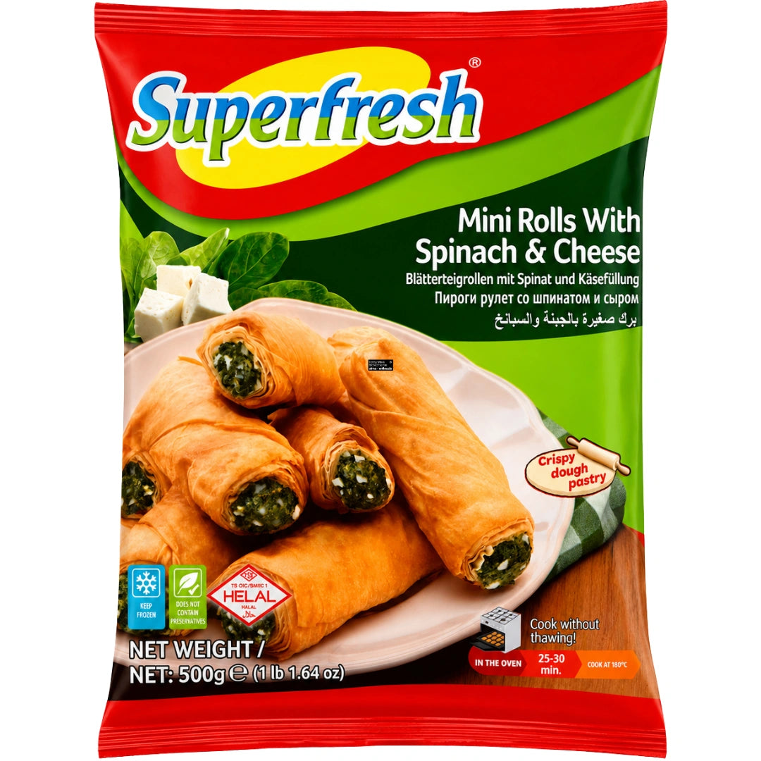 SuperFresh Blätterteigrollen mit Spinat und Käsefüllung 500g