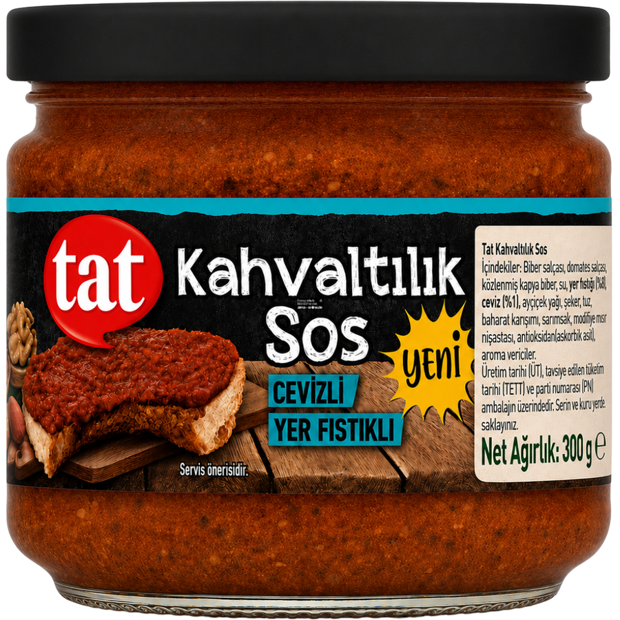 Tat - Frühstück Soße mit Walnuss und Erdnuss, Kahvaltilik Sos Cevizli ve Yer Fistikli 300g