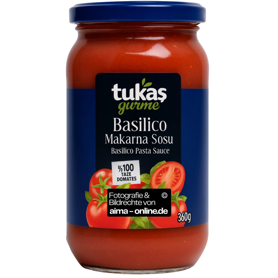 Tukas Gurme - Basilikum Pastasauce, Feslegenli Makarna Sosu 360g