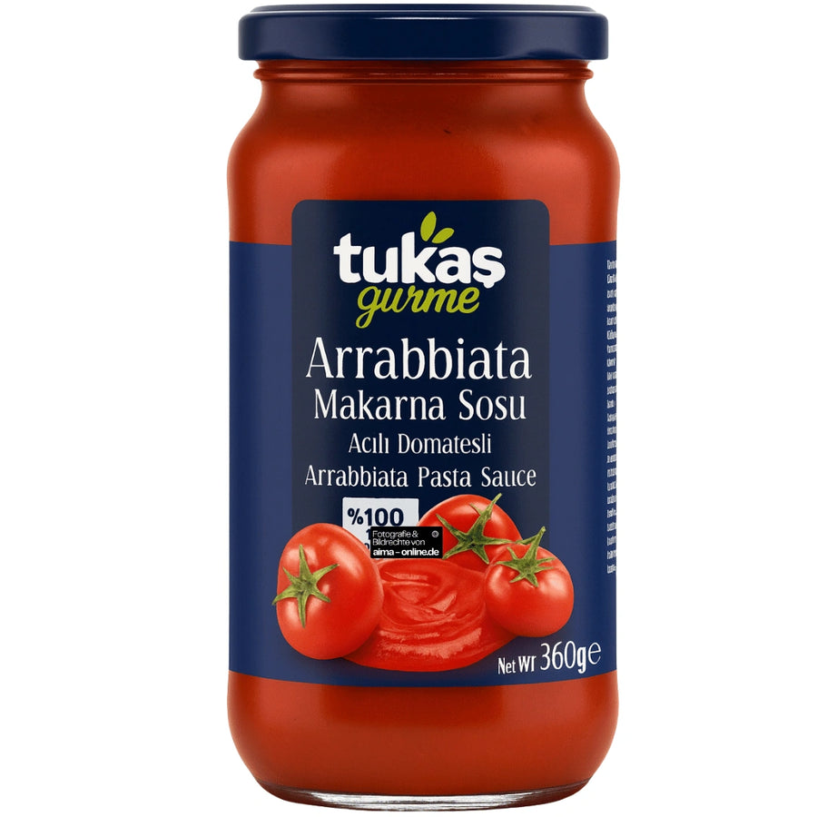 Tukas Gurme - Scharfe Arrabbiata Pastasauce, Acili Arrabbiata Makarna Sosu 360g