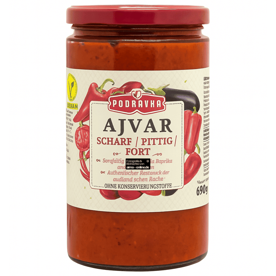 Ajvar in Scharf von Podravka