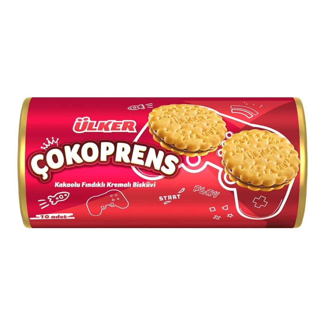 Ülker Cokoprens Kakaolu Findikli Kremali Bisküvi - Kekse mit Haselnussschokoladencreme 300g