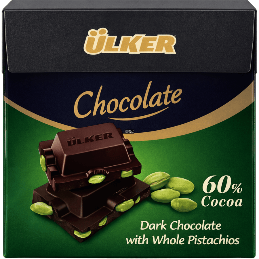 Ülker - Bitterschokolade mit Pistazien 65g (6er Pack)