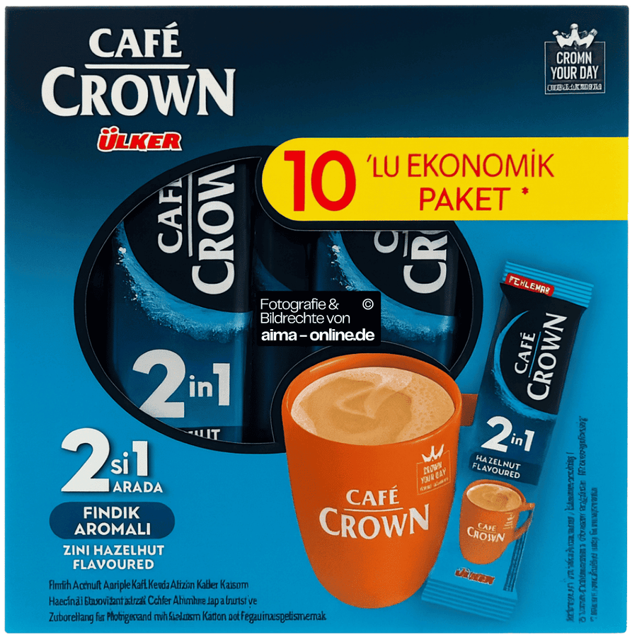 Ülker - Cafe Crown 2 in 1 mit Haselnuss 10x11g