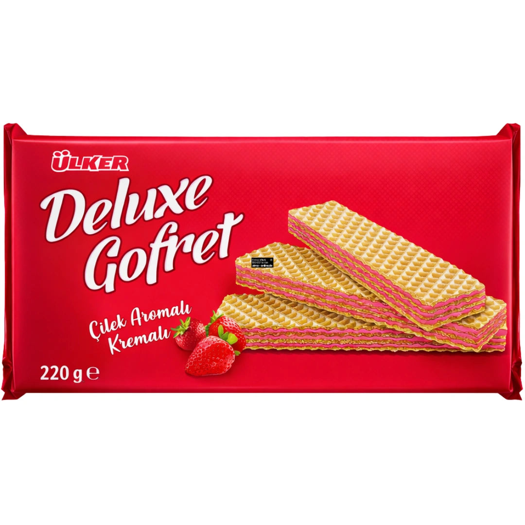 Ülker - Erdbeercreme Waffelriegel, Çilek Aromalı Gofret 220g