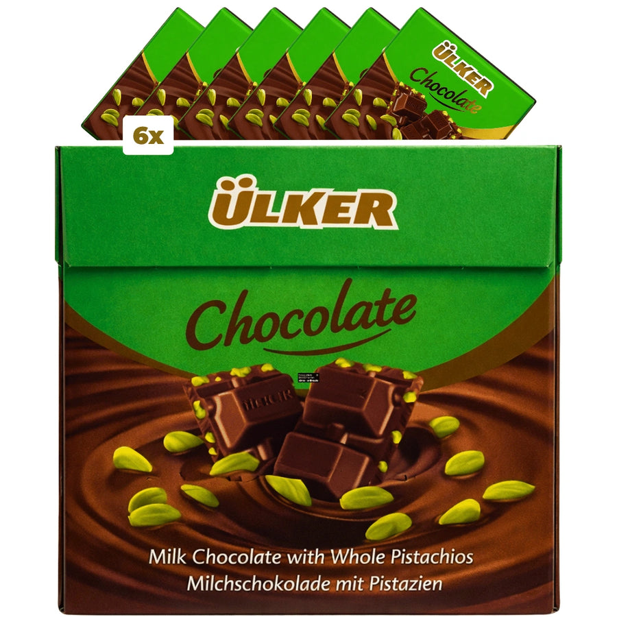 Ülker - Milchschokolade mit Pistazien 65g (6er Pack)