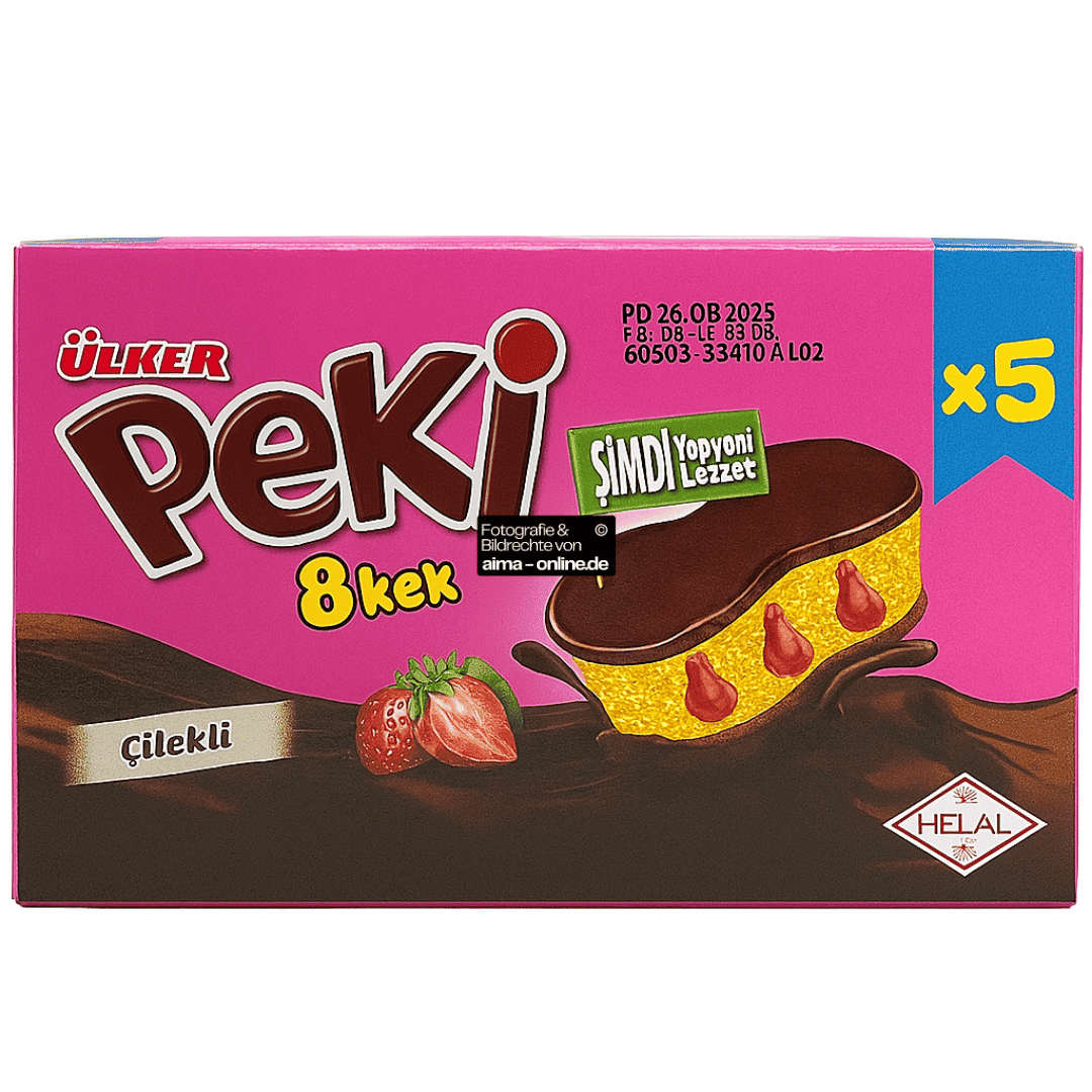 Ülker - Peki 8 Keks Erdbeere, Cilekli 5er 5x42g