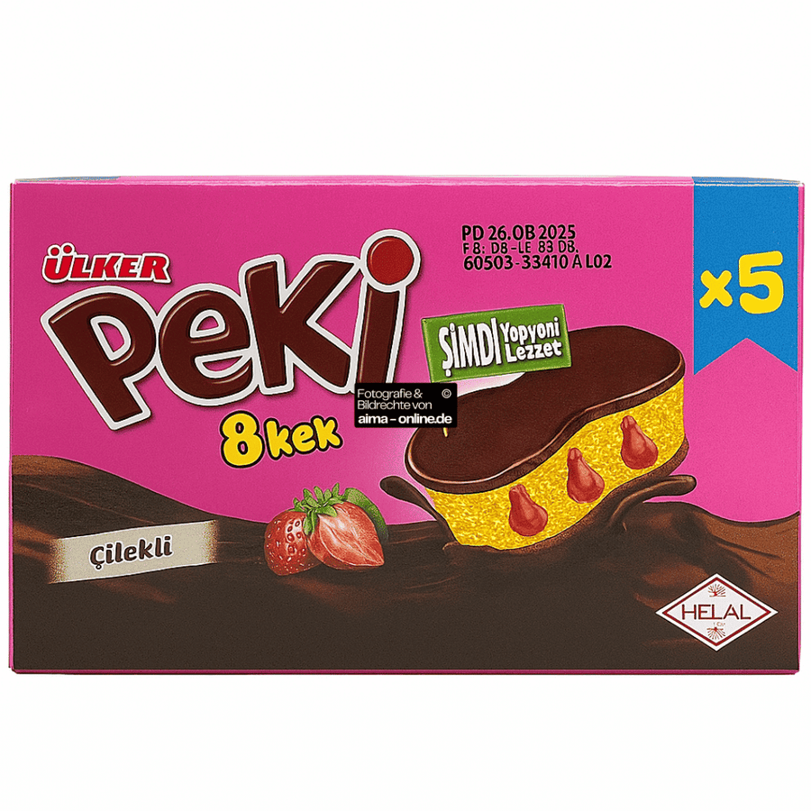 Ülker - Peki 8 Keks Erdbeere, Cilekli 5er 5x42g