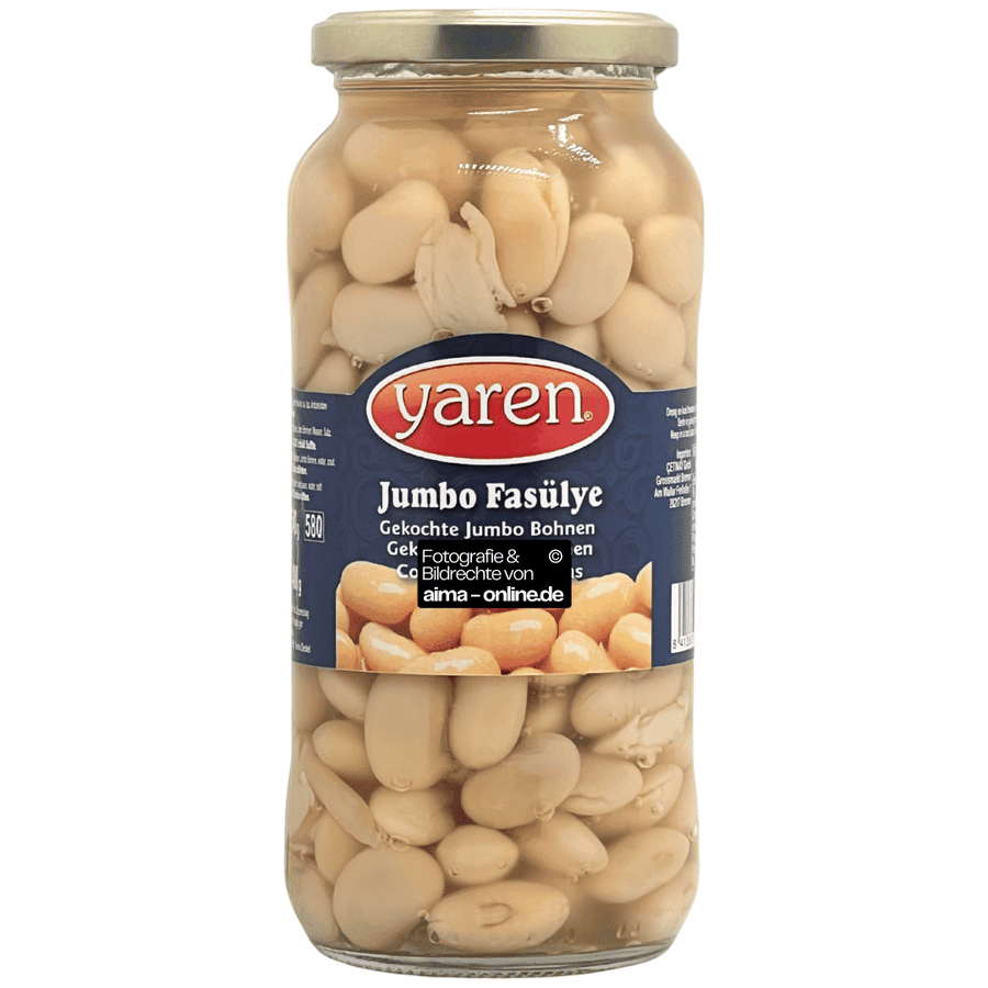 Yaren - Gekochte Jumbo Bohren, Jumbo Fasulye 540g