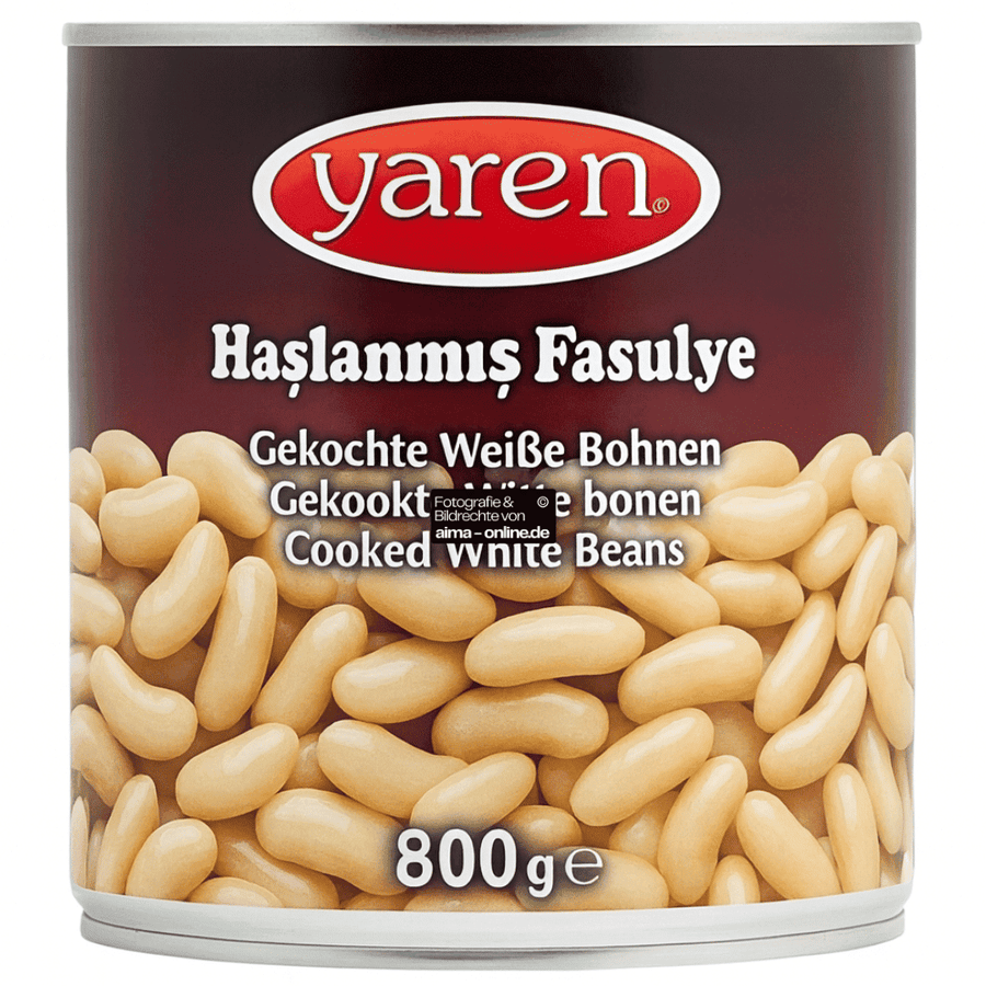 Yaren - Gekochte Weiße Bohnen, Haslanmis Fasulye 800g