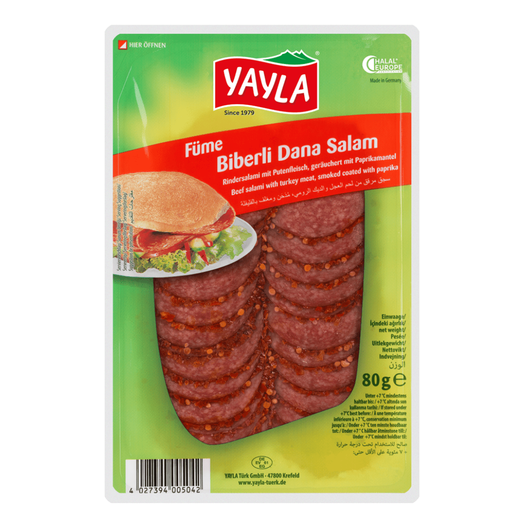 Yayla biberli dana salam 80gr