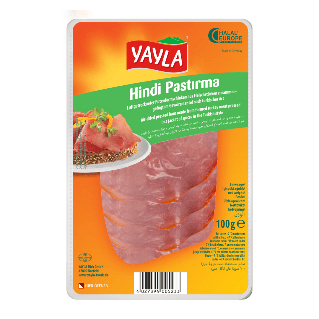 Yayla Hindi Şekilli Et Jambon Hint Pastırması 100gr