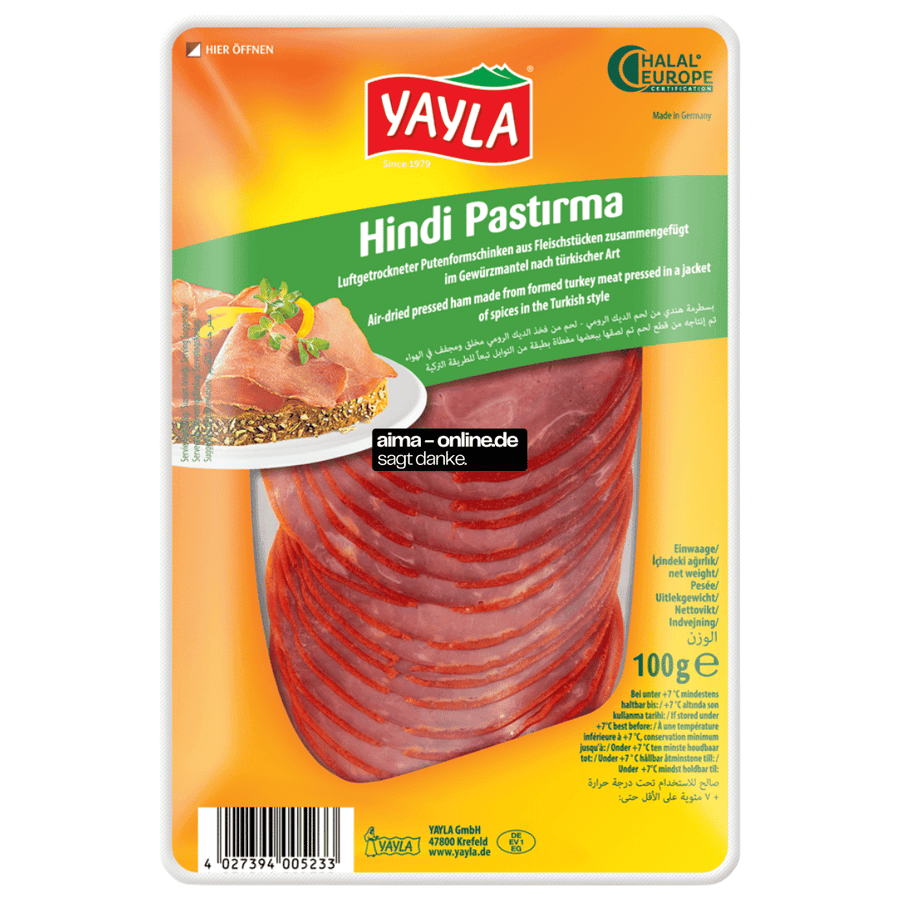 Yayla - Putenformfleischschinken Hindi Pastirma 100g
