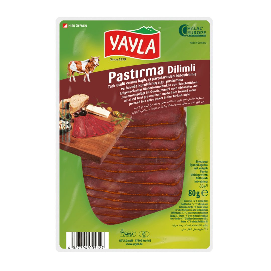 Yayla Pastırma Dilimli Dana Jambon 80gr