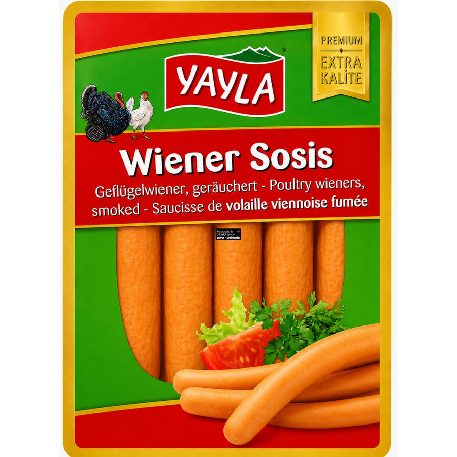 Yayla - Geräucherte Geflügelwiener, Wiener Sosis 400g
