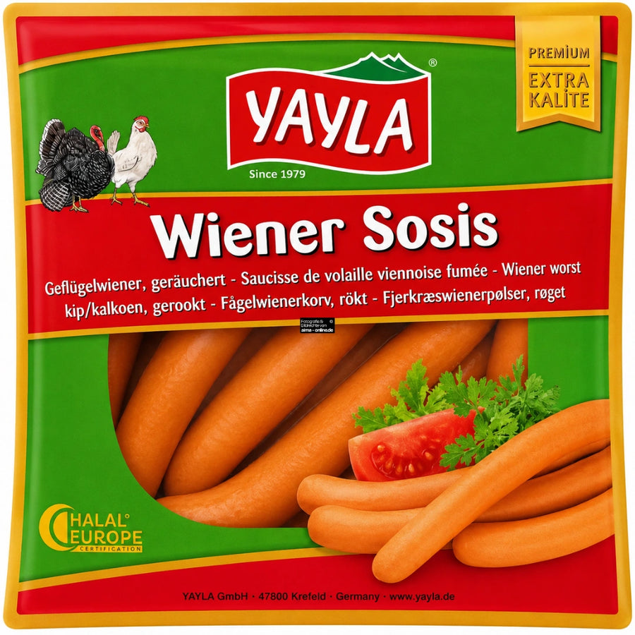 Yayla - Geräucherte Geflügelwiener, Wiener Sosis 600g