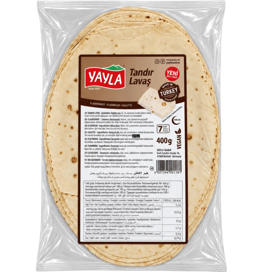 Yayla - Fladenbrot, Tandır Lavaş 7 Stück 400g