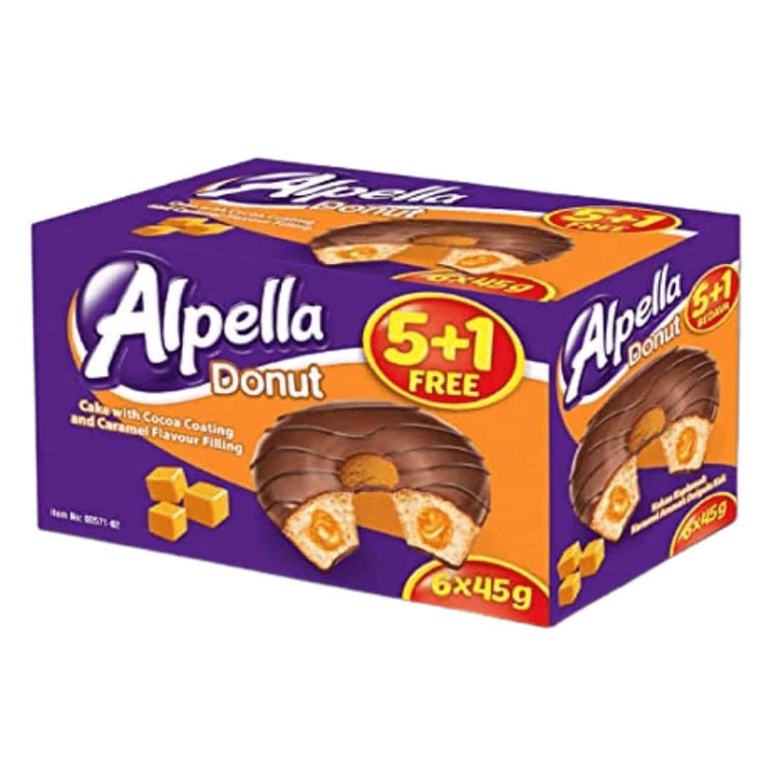 Alpella Donut-Kuchen mit Karamellfüllung 6x45g