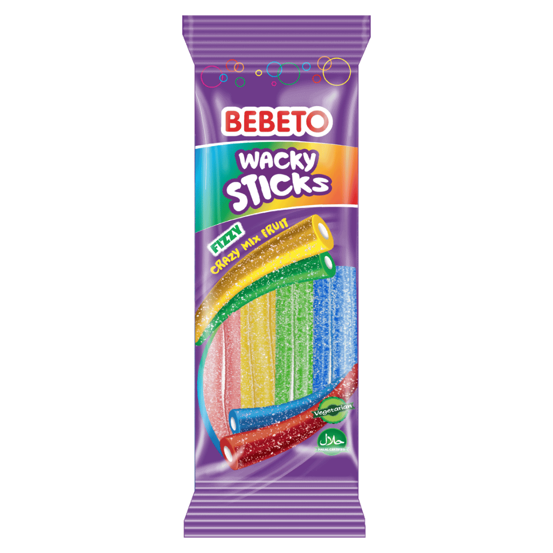 Bebeto Wacky Sticks Sauer 180g