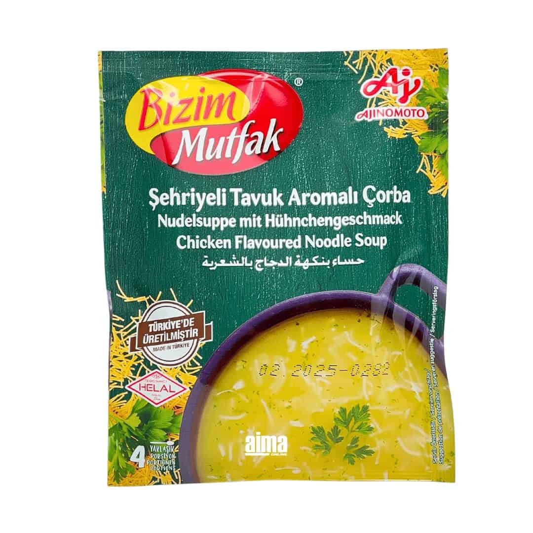 Bizim Mutfak Sehriyeli Tavuk Aromalı Çorba - Tavuk Aromalı Erişte Çorbası 58gr