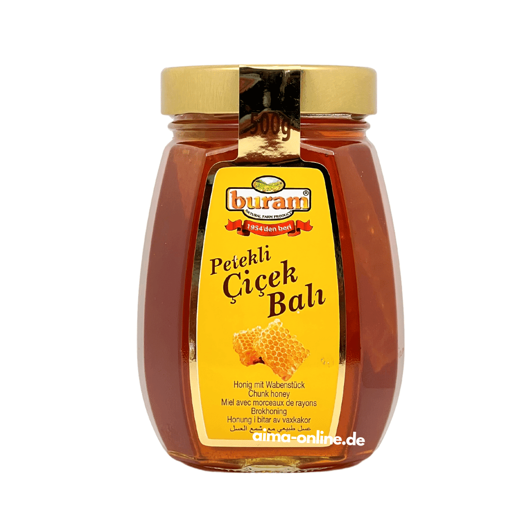 Buram Petekli Cicek Bali - Blütenhonig mit Wabenstück 500g