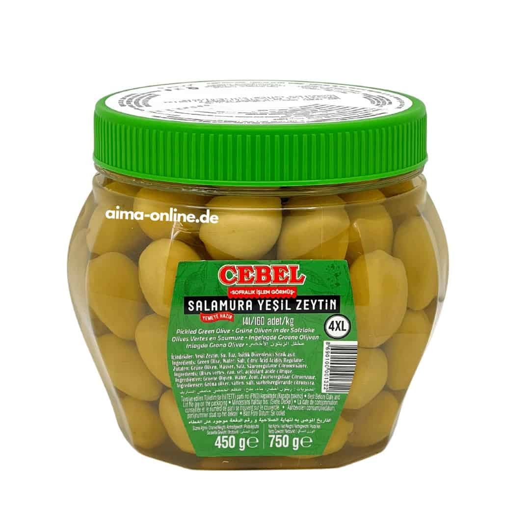 Cebel Salamura Yeşil Zeytin - Salamura Yeşil Zeytin 750gr