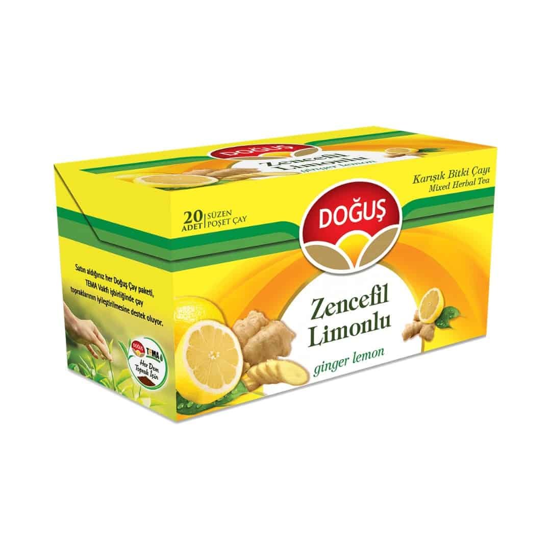 Doğuş Zencefili Limonlu Çay - zencefil ve limonlu karışık çay 20 poşet