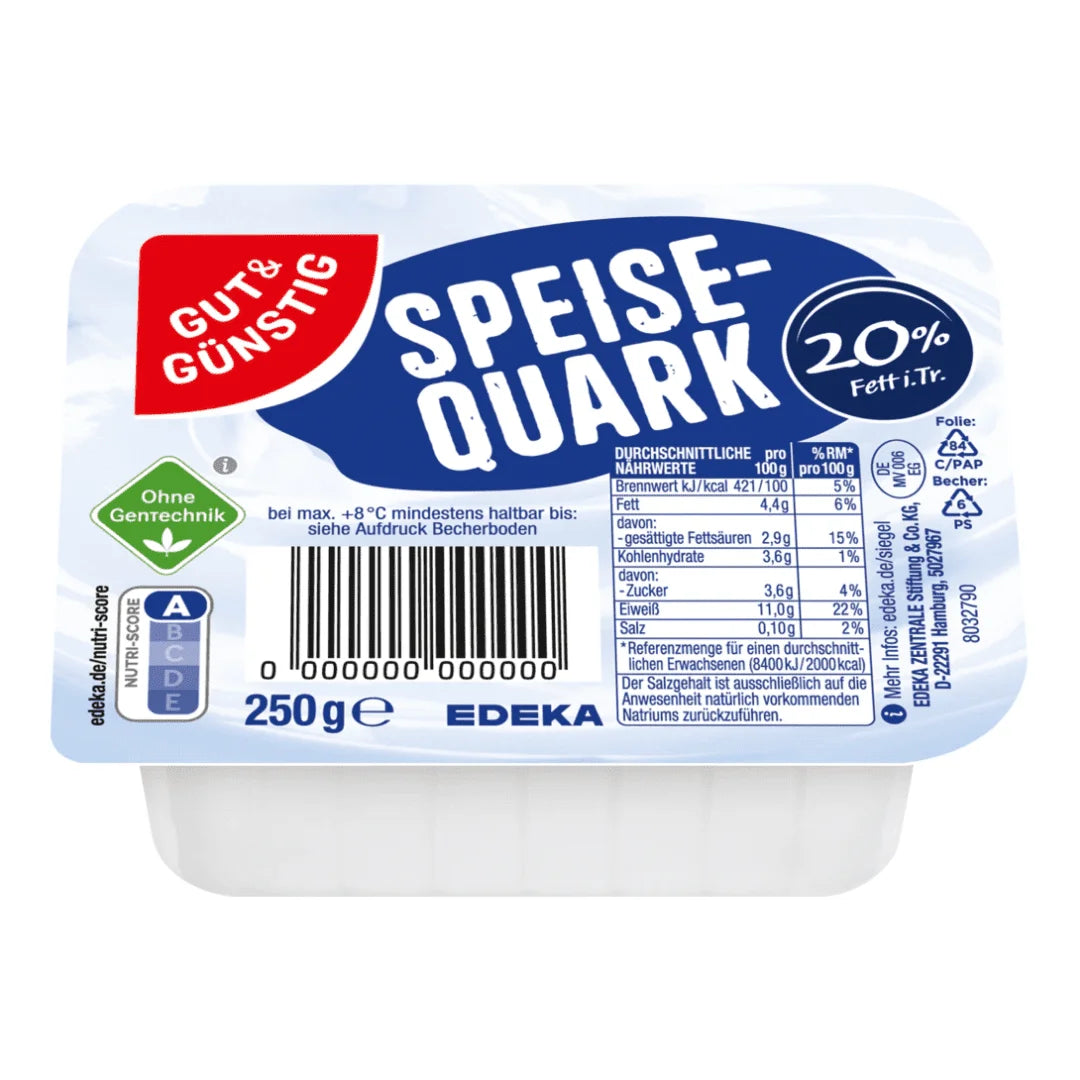 Gut & Günstig Speisequark 250g 20% Fett