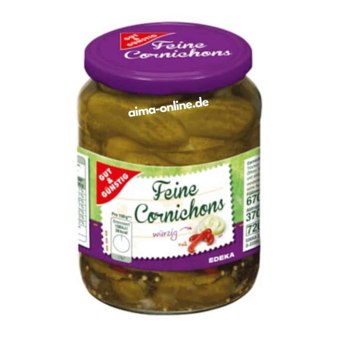 Gut & Günstig feine Cornichons würzig 670g