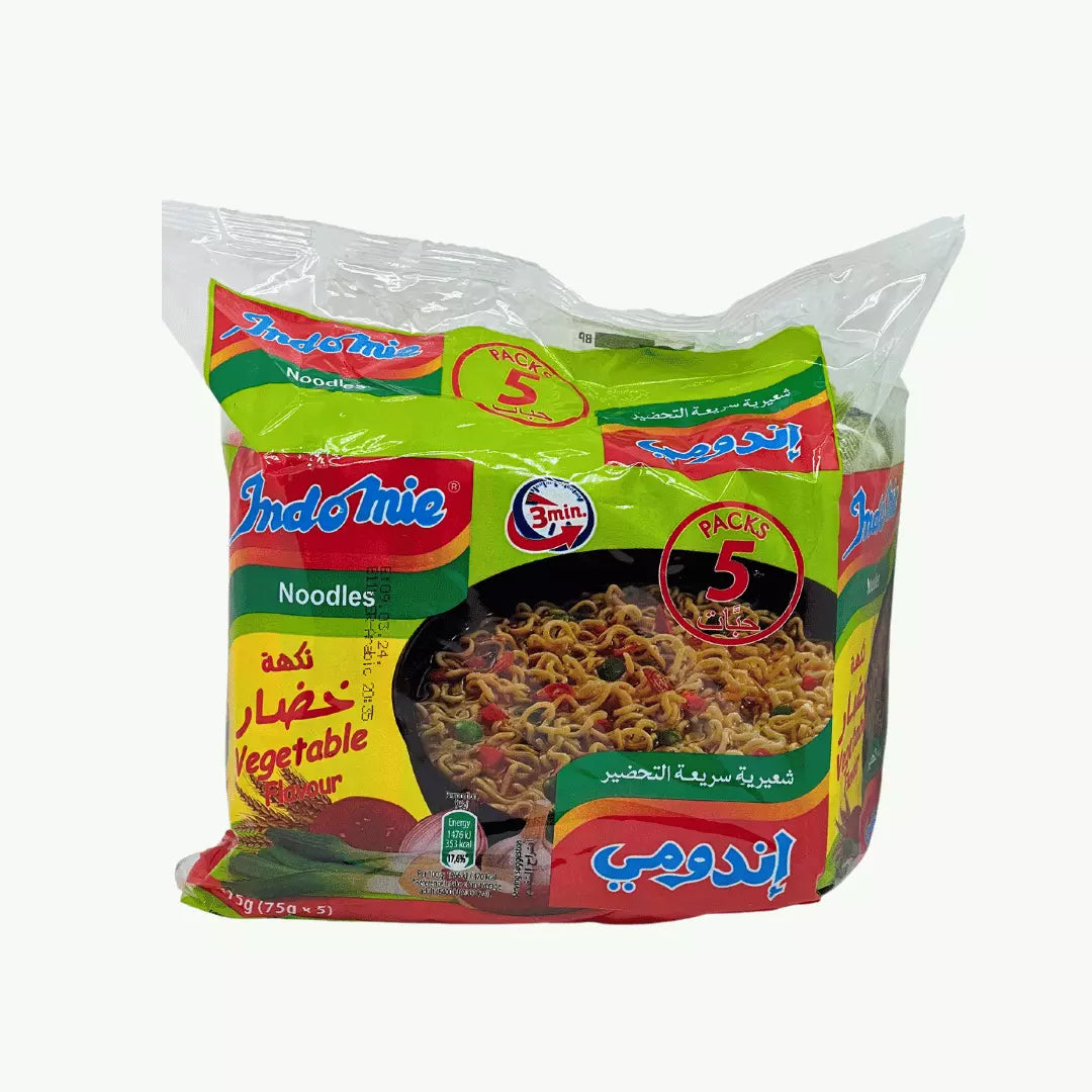 Indomie Noodles sebze aromalı hazır erişte çorbası 75gx5