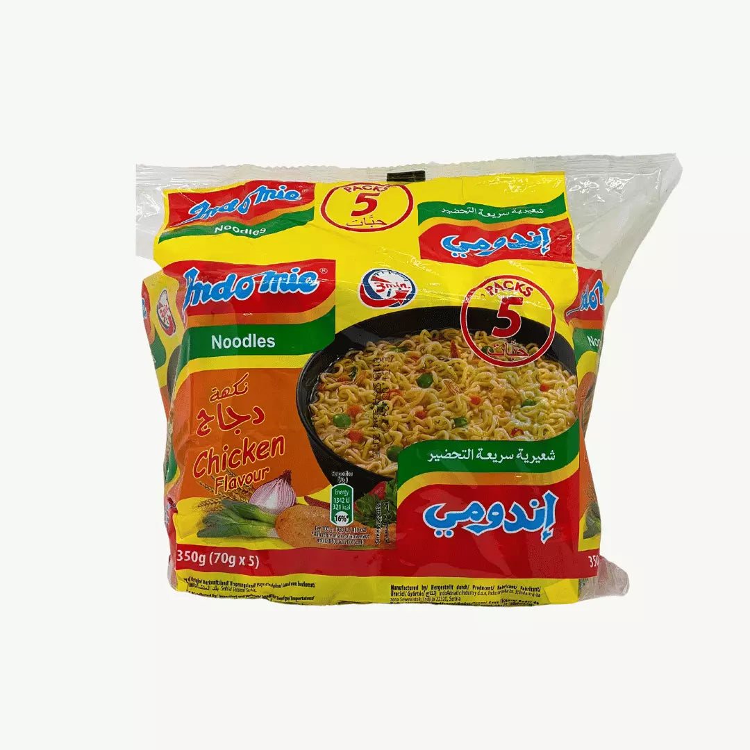 Indomie Noodles Hazır Tavuk Aromalı Erişte Çorbası 70gx5