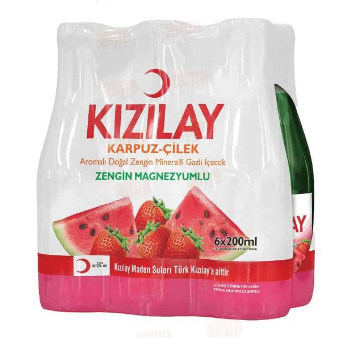 Kizilay Mineralwasser mit Wassermelone-Erdbeergeschmack 6x200ml