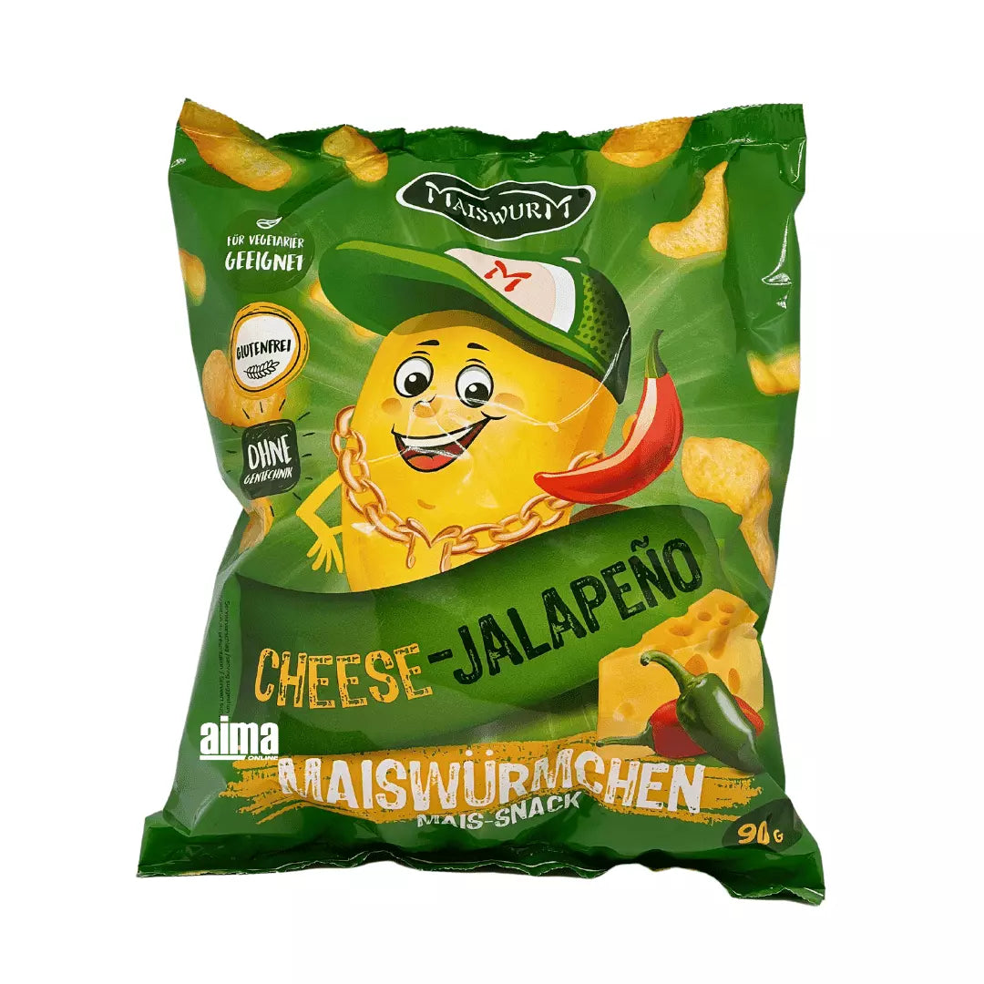 Maiswurm Maissnack Käse-Jalapeno 90g