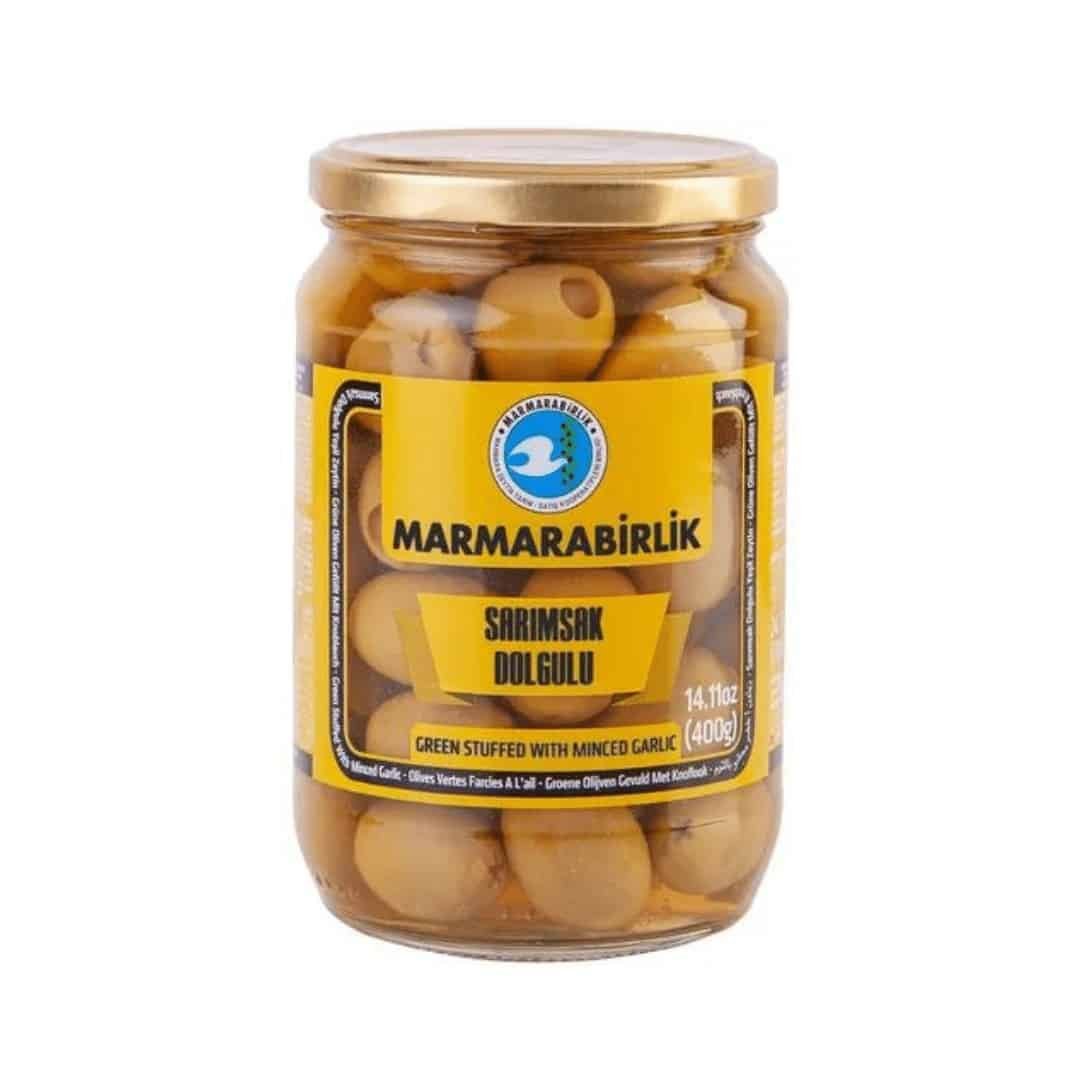 Marmarabirlik Sarımsak Dolgulu Yeşil Zeytin - Sarımsak dolgulu yeşil zeytin 700gr