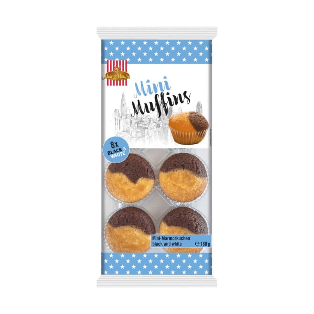 Meister Moulin Mini Muffins Black & White 180g, 8 Stück