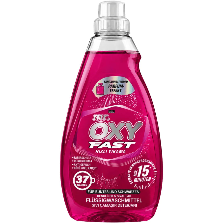 Mr. Oxy Fast - Flüssigwaschmittel für Buntes & Schwarzes 1480ml