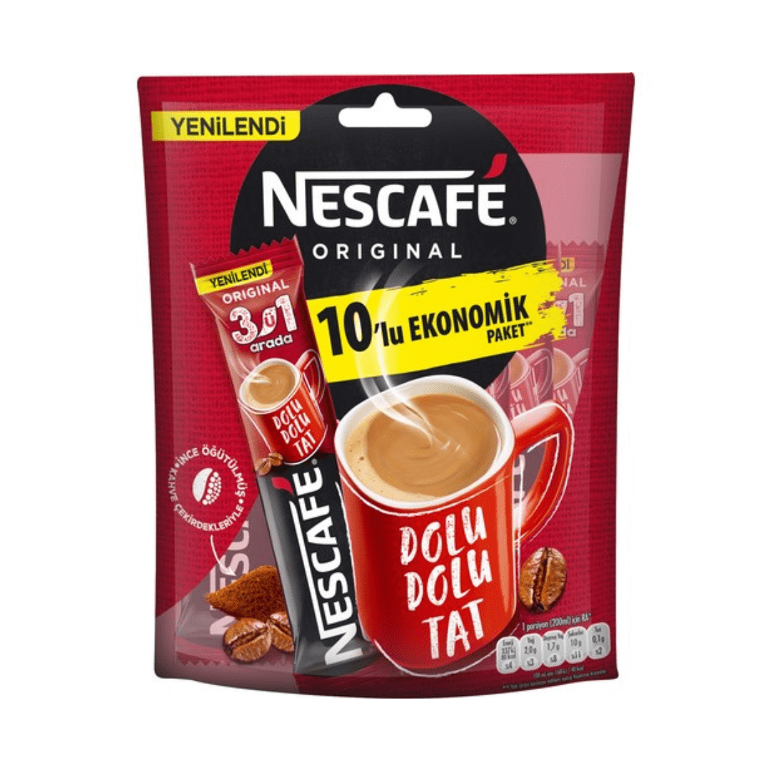 Nescafe 3'ü 1 arada 10'lu paket