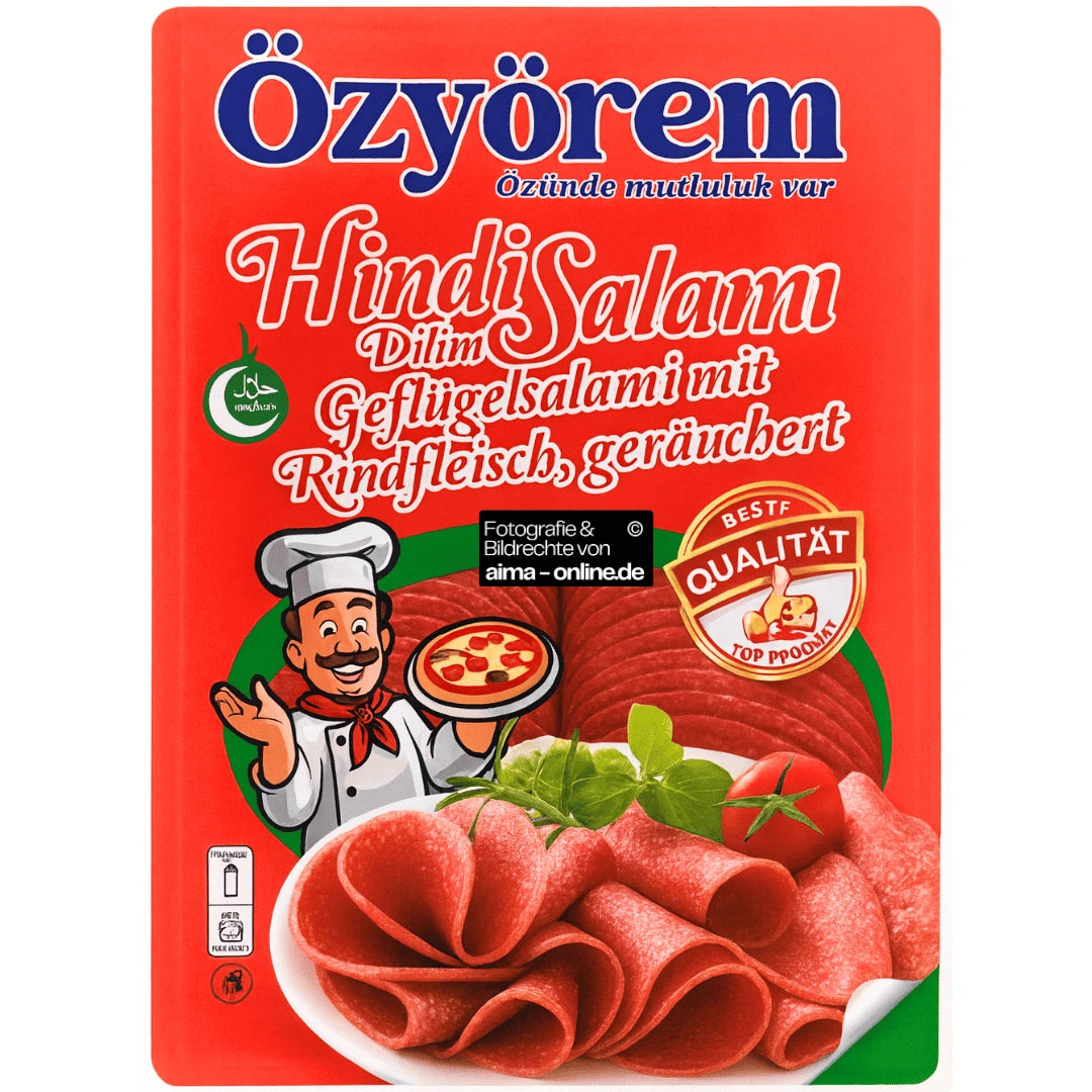 Özyörem - Geflügelsalami mit rinderfleisch, Hindi Dilim Salam 400g