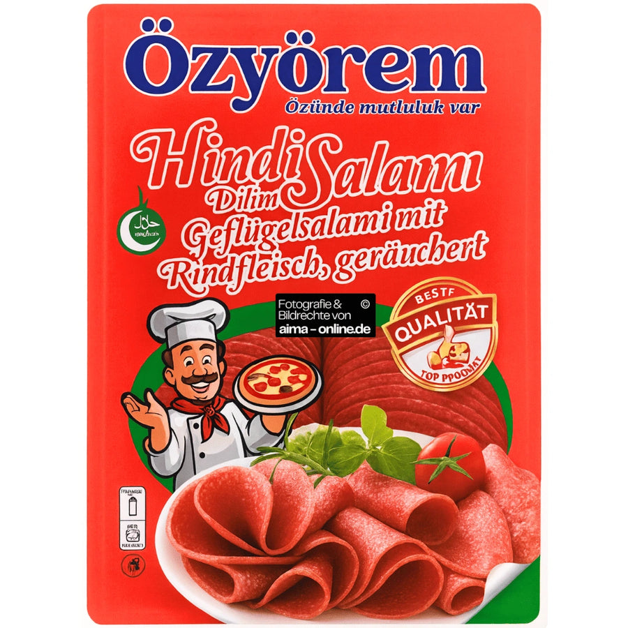 Özyörem - Geflügelsalami mit rinderfleisch, Hindi Dilim Salam 400g
