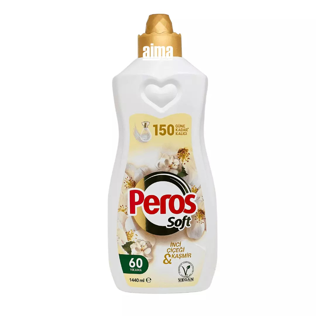 Peros Soft İnci Çiçeği &amp; Kaşmir Yumsatıcı - müge ve kaşmir kokulu yumuşatıcı 1440ml