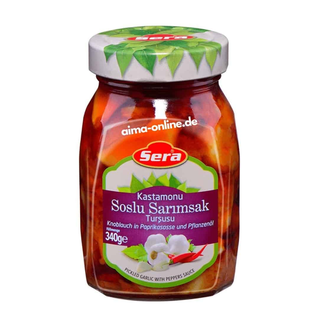 Sera Soslu Sarımsak Tursusu - Biber Soslu Sarımsak 340gr